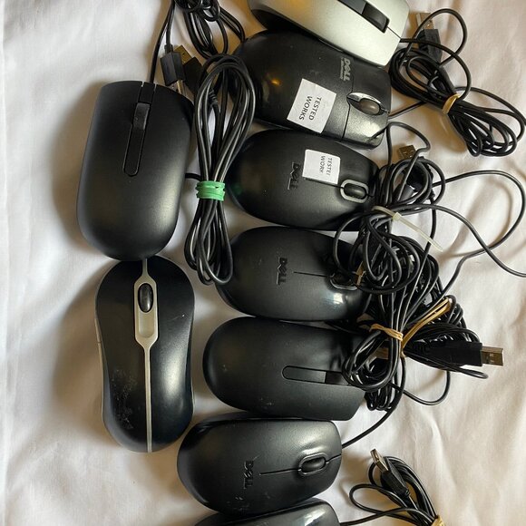 Lot of 9 DELL Standard Optical USB Mouses All Working , Wholesale - Picture 4 of 6